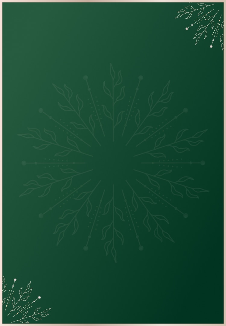 Waves de La Mer logo over an ambient green and gold gradient