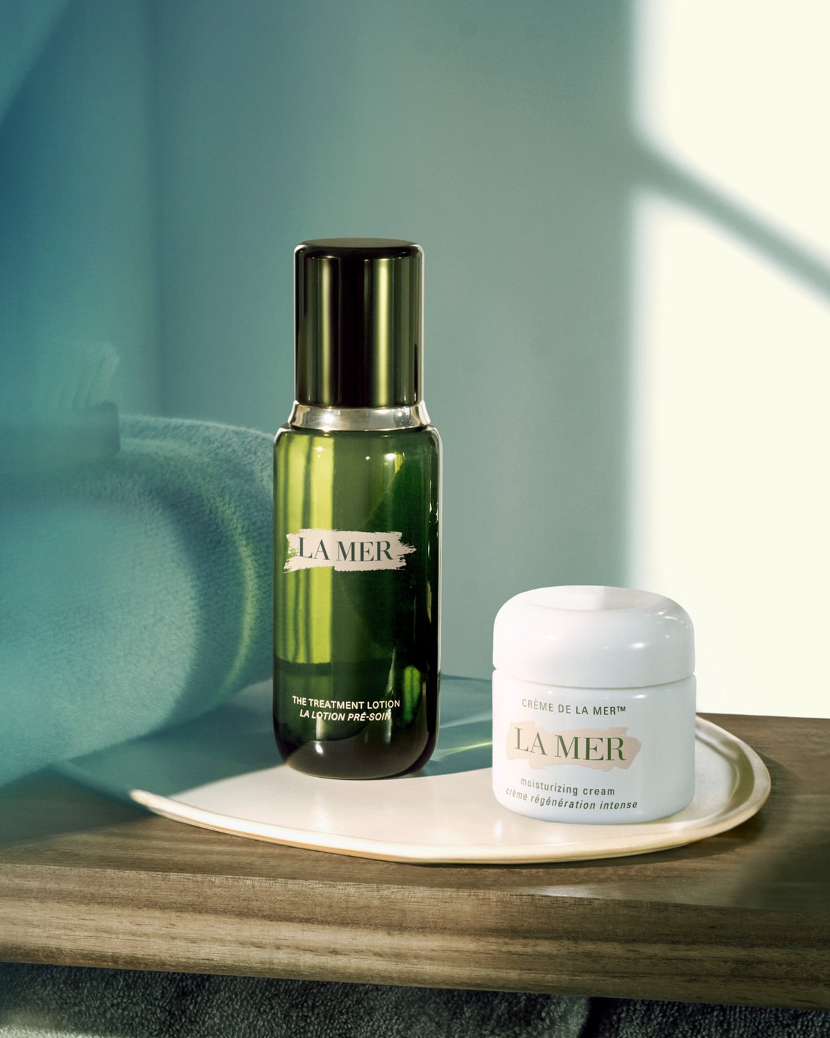 The New Lip Treatment on a elegant, gold plinth, in front of festive fireworks in the night sky